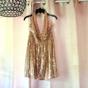 Gold Sequin Dress